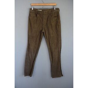 Onward Reserve Corduroy Pants 34/32 Brown 5-Pocket Stretch Mens Straight Leg